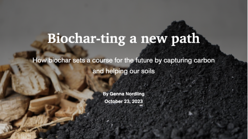 biochar-ting a new path